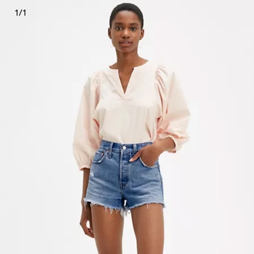 High Rise Levi’s 501 cutoff shorts, button fly.